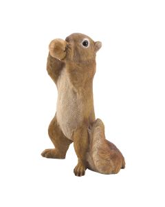 EATING WALNUT SQUIRREL FIGURINE